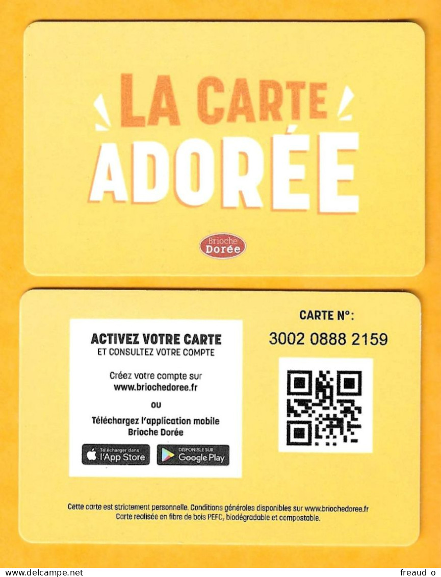 Carte Fidélité Brioche Dorée ADOREE - Jaune - Gift Cards