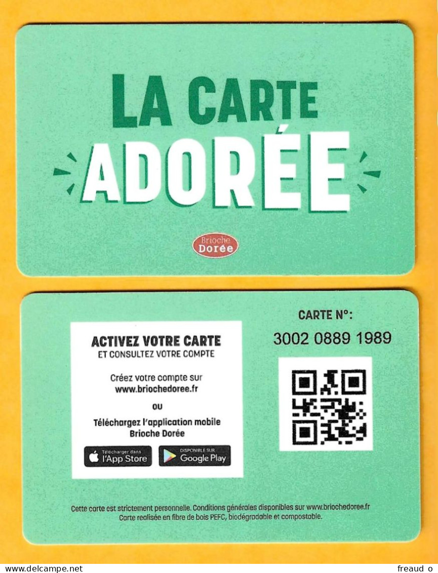 Carte Fidélité Brioche Dorée ADOREE - Vert - Tarjetas De Regalo