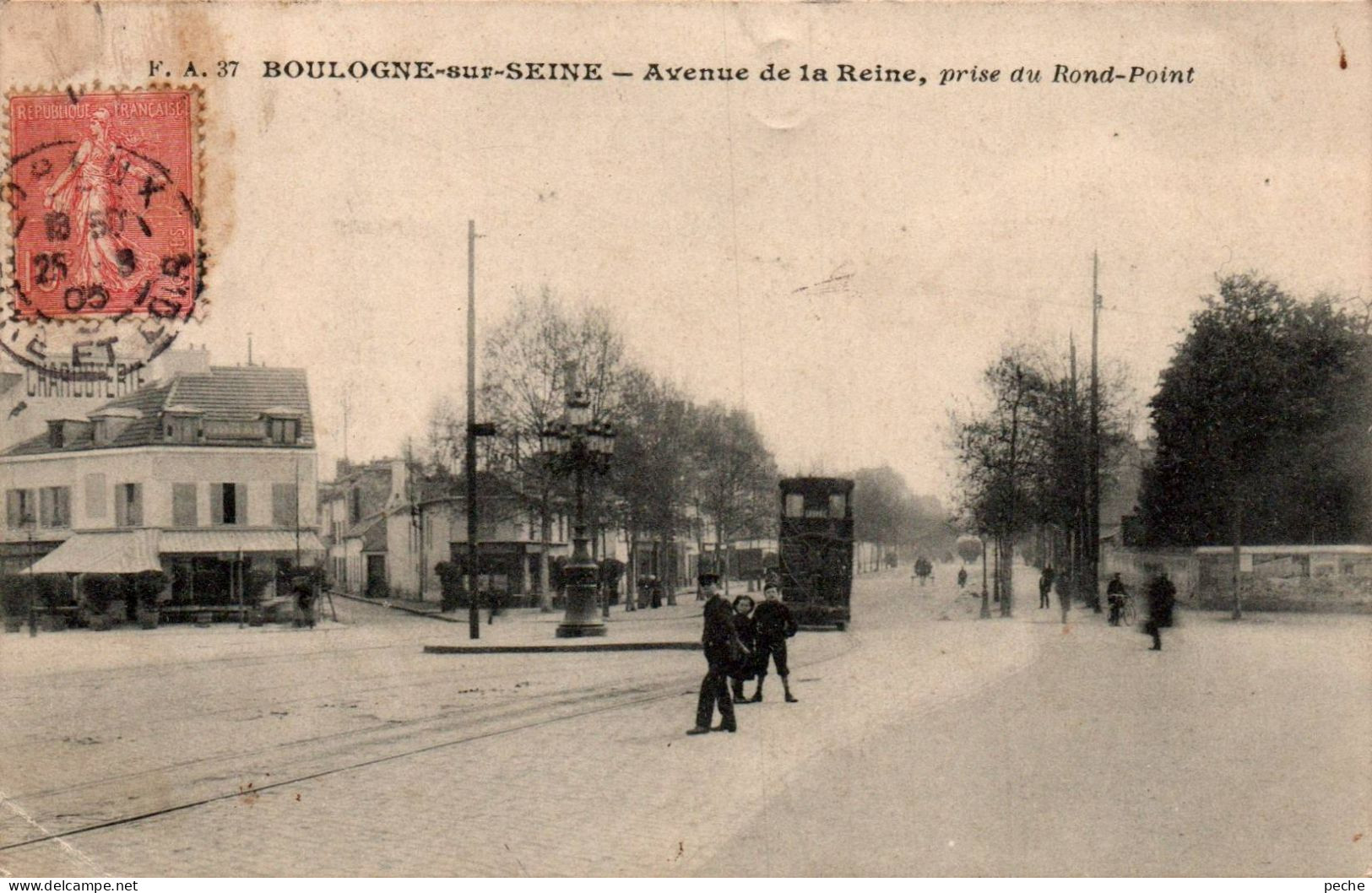N°1416 W -cpa Boulogne Sur Seine -avenue De La Reine- - Boulogne Billancourt