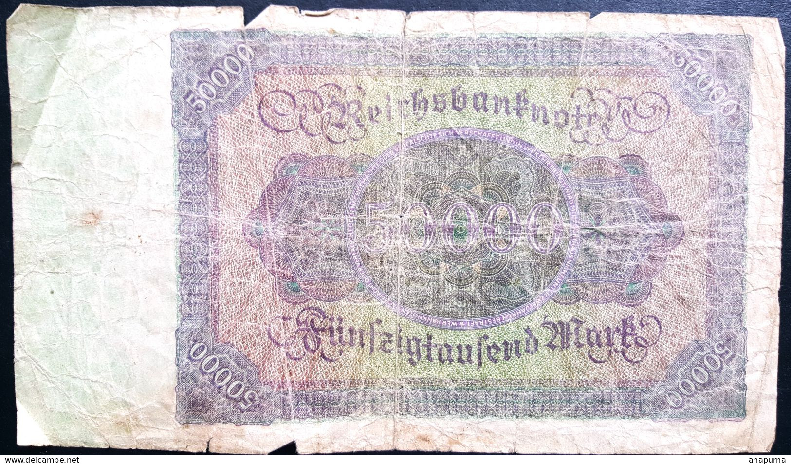 50000 Mark ALLEMAGNE 1922, Reichsbanknote, P.079, - 50000 Mark