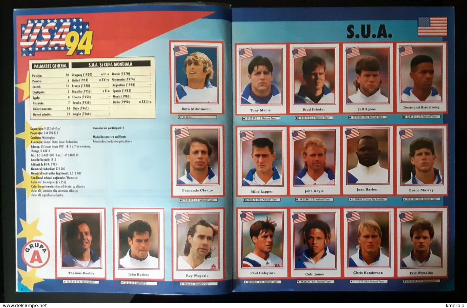 RARO !! ALBUM CALCIATORI CUPA MONDIALA FOTBAL USA 94 Ed RUMENA COMPLETO ! - Sonstige & Ohne Zuordnung