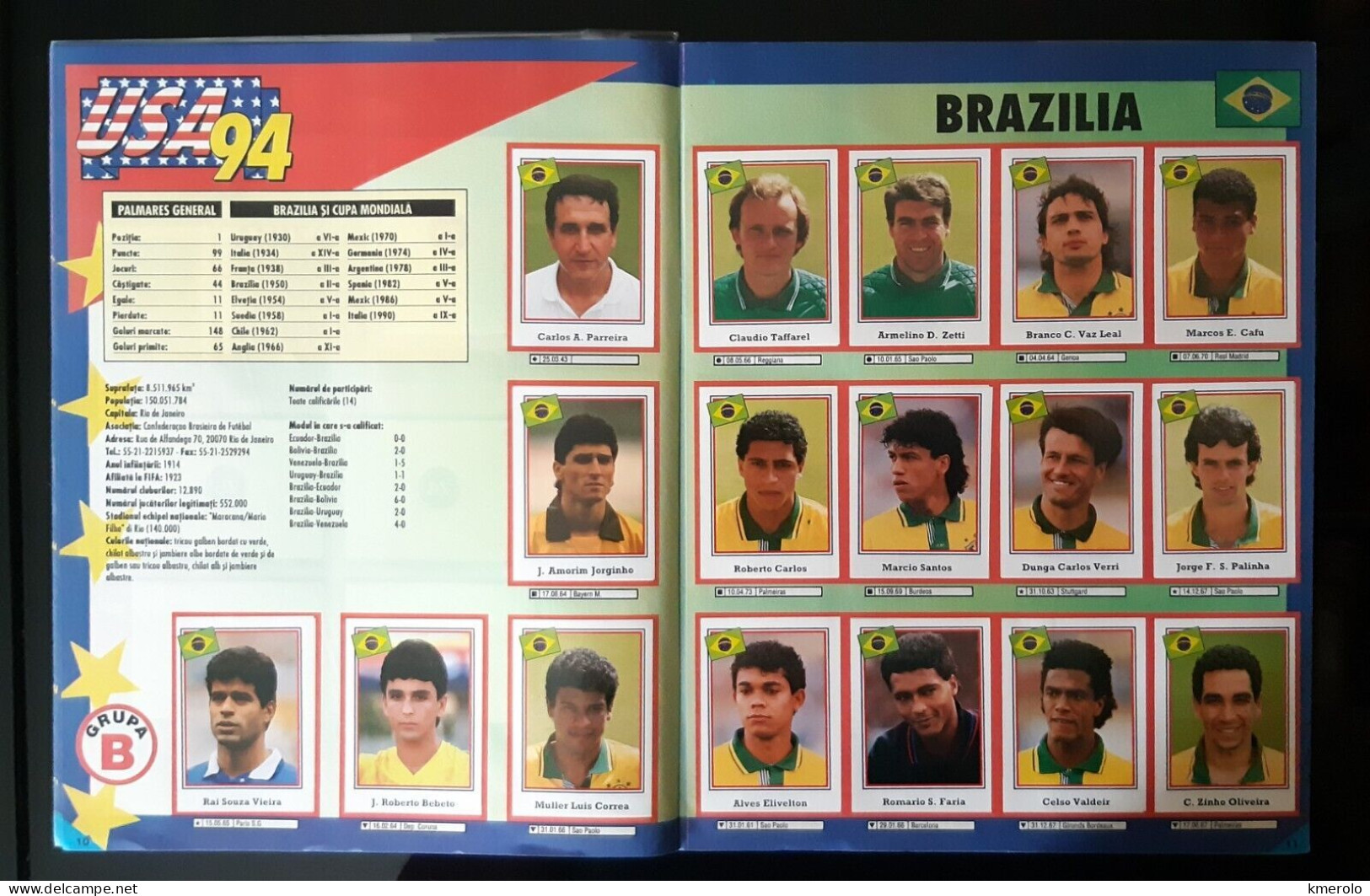 RARO !! ALBUM CALCIATORI CUPA MONDIALA FOTBAL USA 94 ed RUMENA COMPLETO !