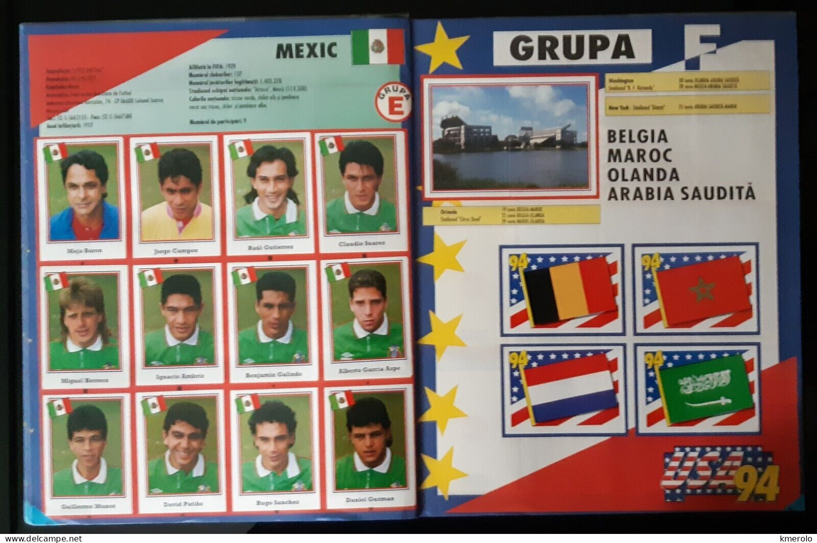 RARO !! ALBUM CALCIATORI CUPA MONDIALA FOTBAL USA 94 ed RUMENA COMPLETO !