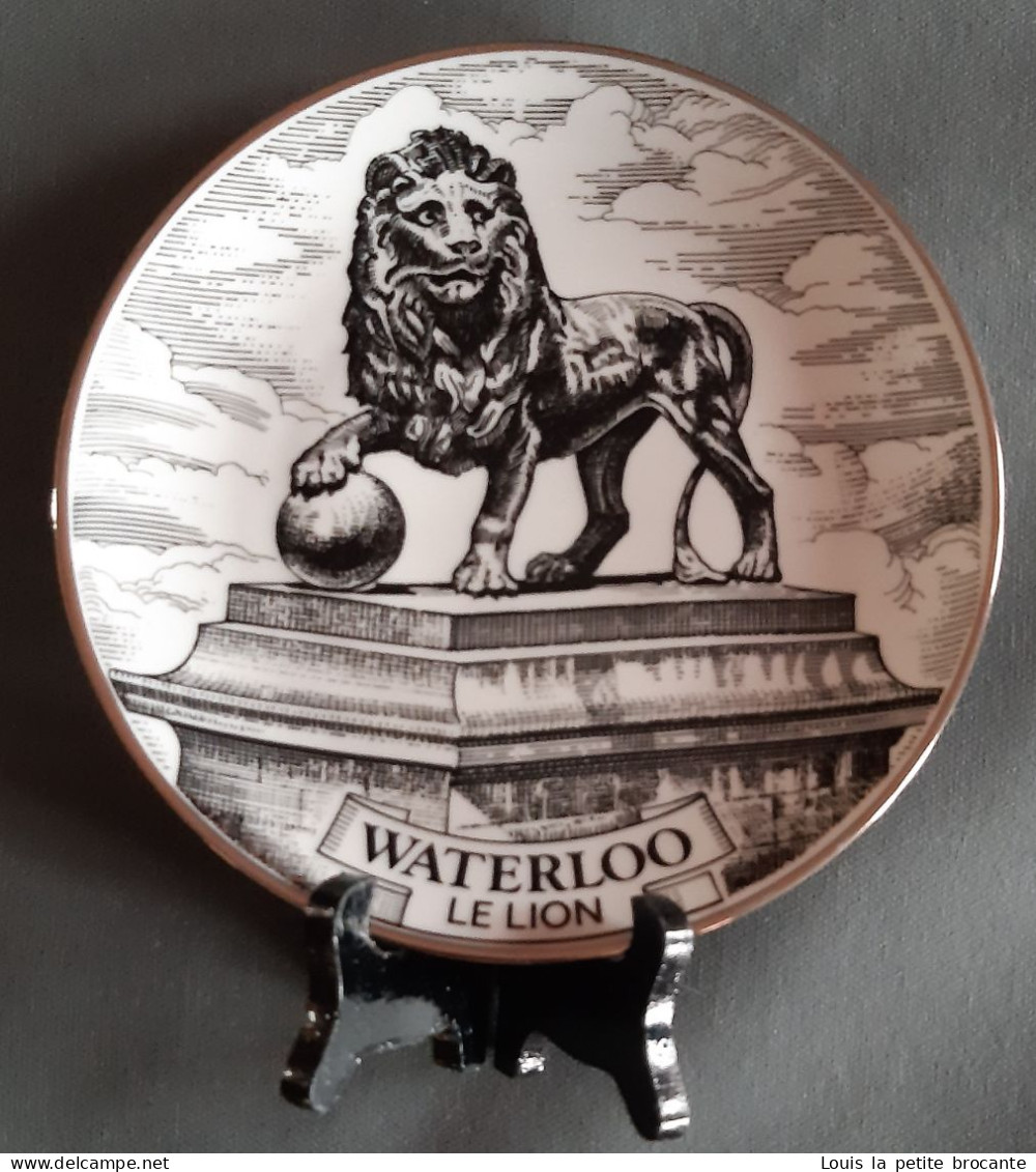 Assiette De Décoration, Le Lion De WATERLOO, Non Alimentaire. Très Bon état. Diamètre 19,5cm - Autres & Non Classés