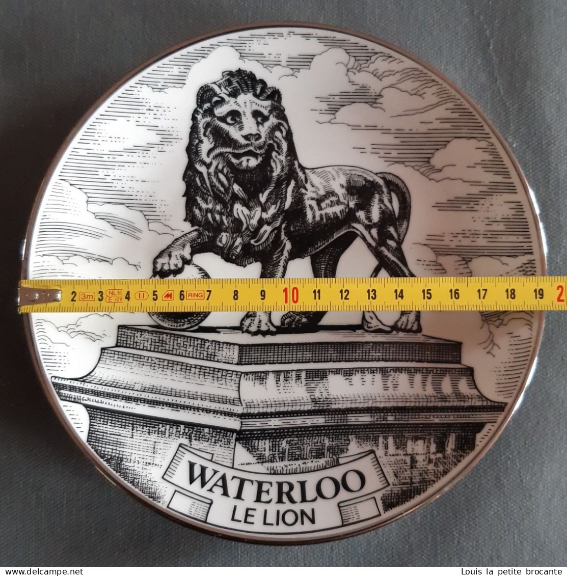 Assiette De Décoration, Le Lion De WATERLOO, Non Alimentaire. Très Bon état. Diamètre 19,5cm - Sonstige & Ohne Zuordnung
