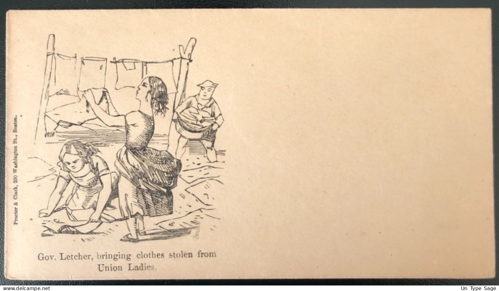 U.S.A, Civil War, Patriotic Cover - "Gov. Letcher, Bringing Clothes Stolen..." - Unused - (C404) - Postal History