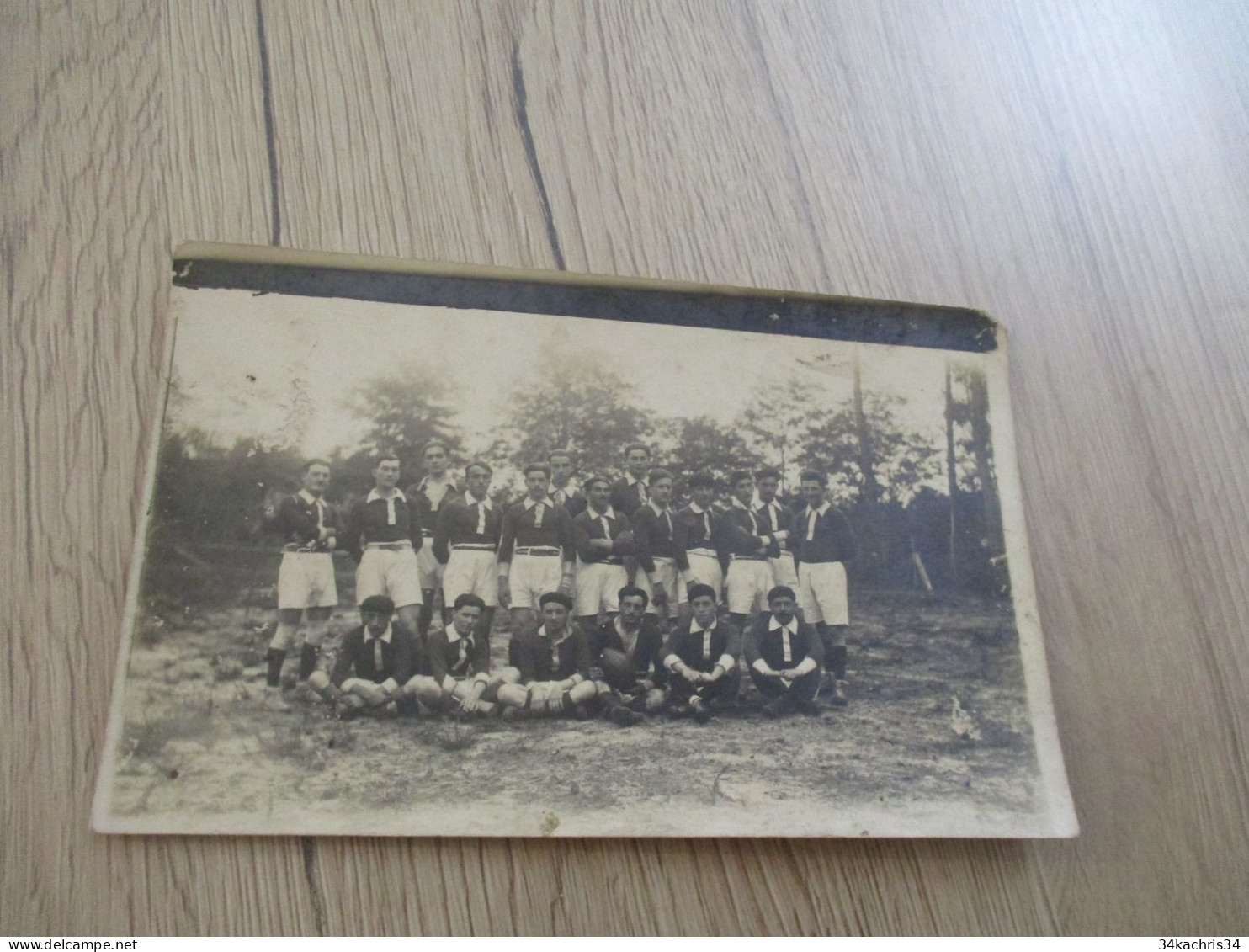 Carte Photo à Situer Football équipe De Rugby Bérets Basques - Rugby