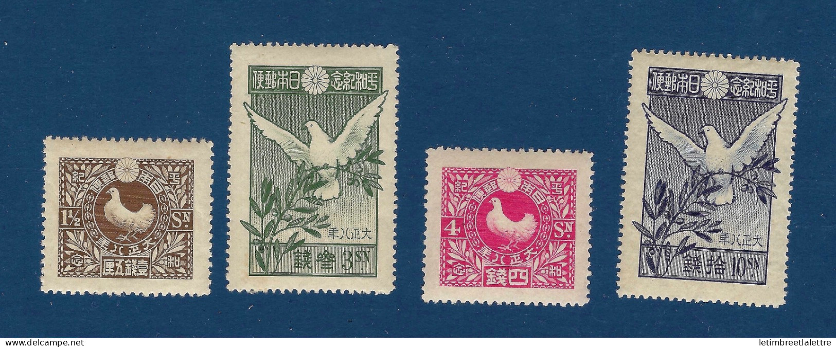 Japon - YT N° 152 à 155 ** - Neuf Sans Charnière - 1919 - Unused Stamps