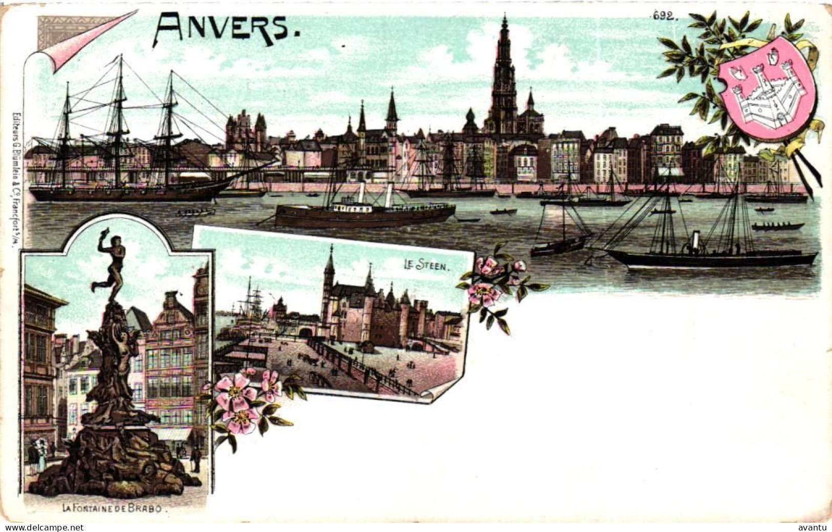 ANTWERPEN / LITHO KAART - Antwerpen