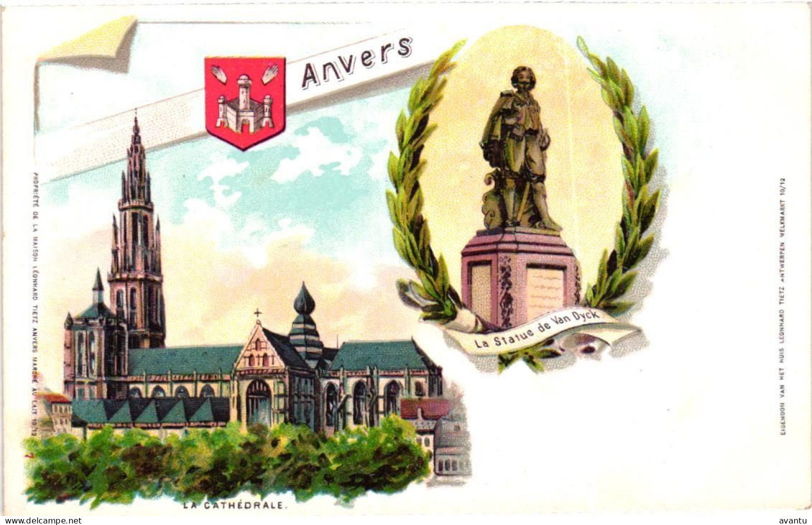ANTWERPEN / LITHO KAART - Antwerpen