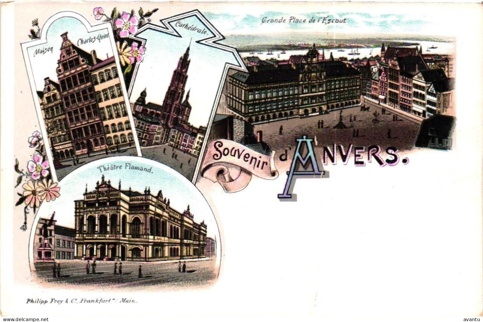 ANTWERPEN / LITHO KAART - Antwerpen