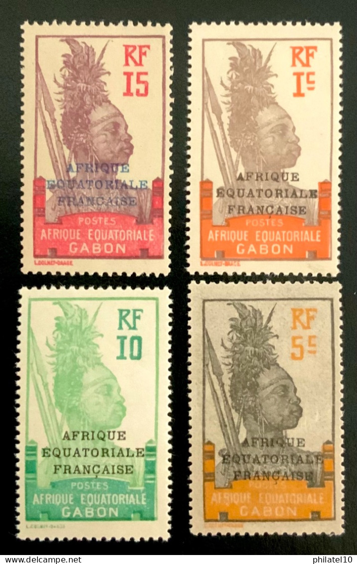 1924 AFRIQUE ÉQUATORIALE FRANÇAISE  GABON  - GUERRIER - NEUF** - Nuevos