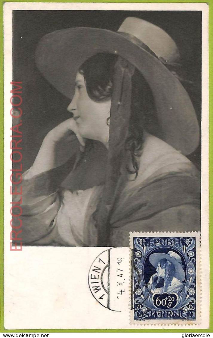 Ad3297 - AUSTRIA - Postal History - MAXIMUM CARD - 1947 - ART, COSTUME - Kostums