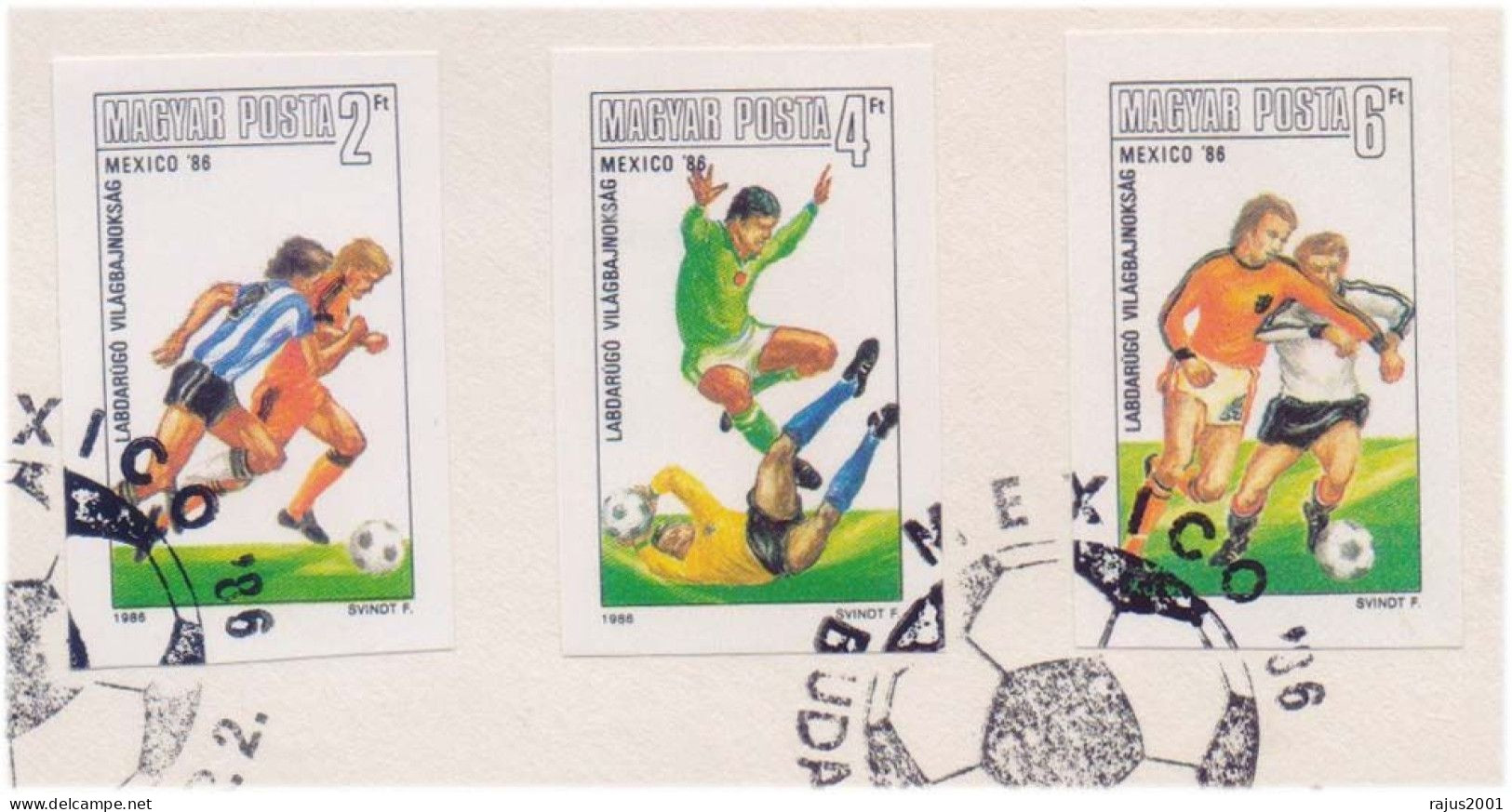 Soccer World Championship, Mexico 86, Football, Sports, Game, Pictorial Cancellation IMPERF Stamps Hungary FDC 1986 - 1986 – Mexique