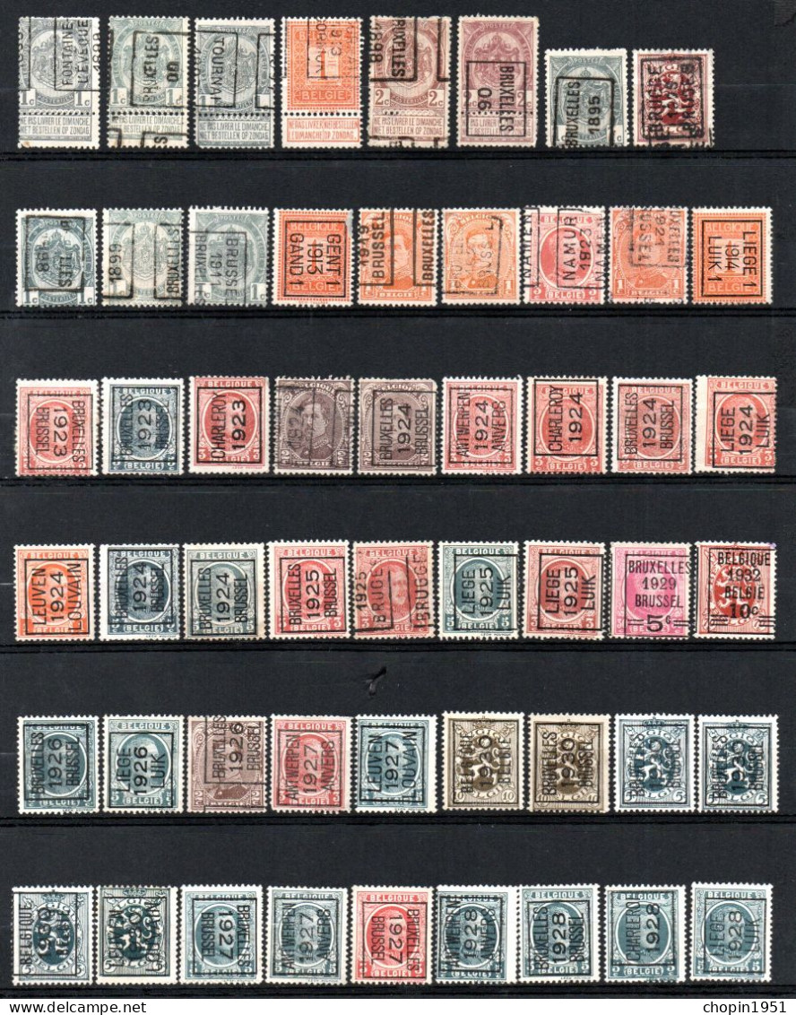 BELGIQUE - LOT DE 215 TIMBRES PRÉOBLITÉRÉS - Otros & Sin Clasificación