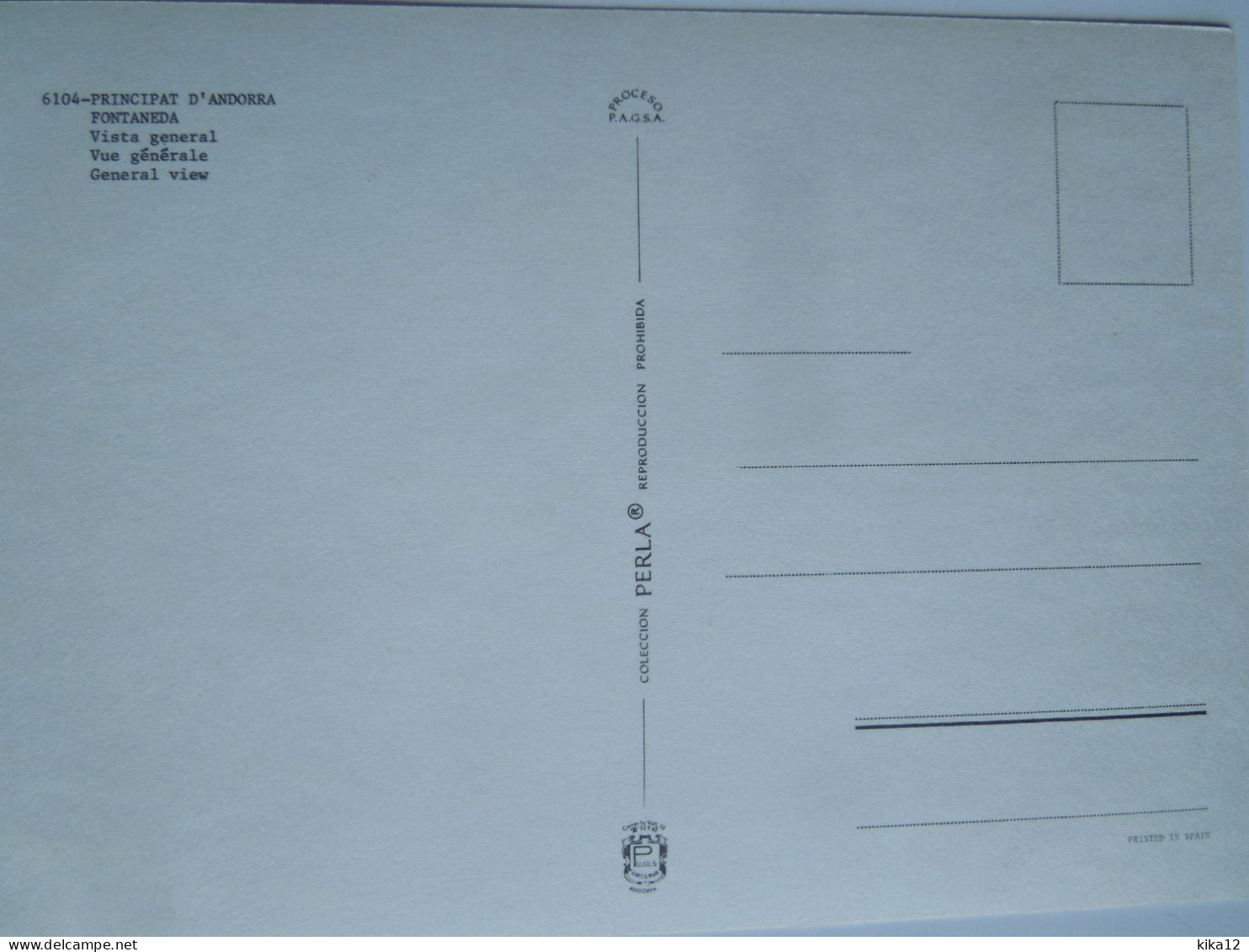 Andorre  Fontaneda  Vue Générale    CP240210 - Andorre