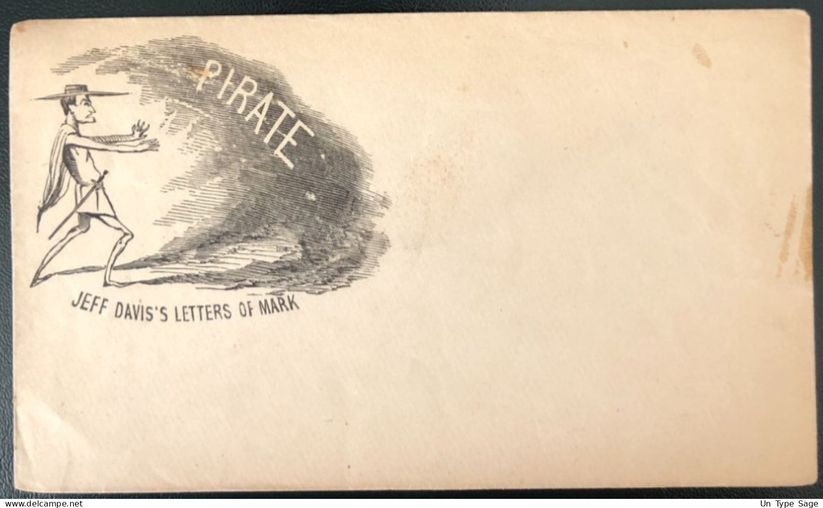 U.S.A, Civil War, Patriotic Cover - "Pirate / Jeff Davis's Letters Of Mark" - Unused - (C415) - Marcofilia