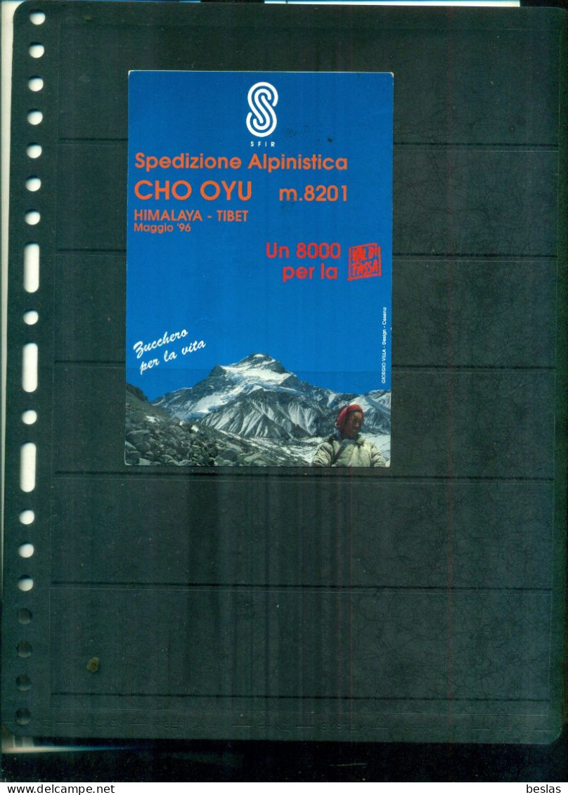 CARTOLINA SPEDIZIONE ALPINISTICA FASSANA  CHO OYU HIMALAYA TIBET MAGGIO 96 VIAGGIATA A PARTIR DE 2 EUROS - Mountaineering, Alpinism