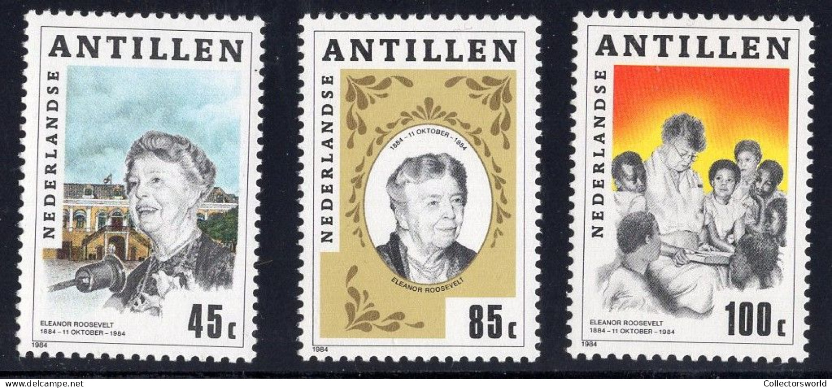 Netherlands Antilles 1984 Serie 3v Eleanor Roosevelt MNH - West Indies