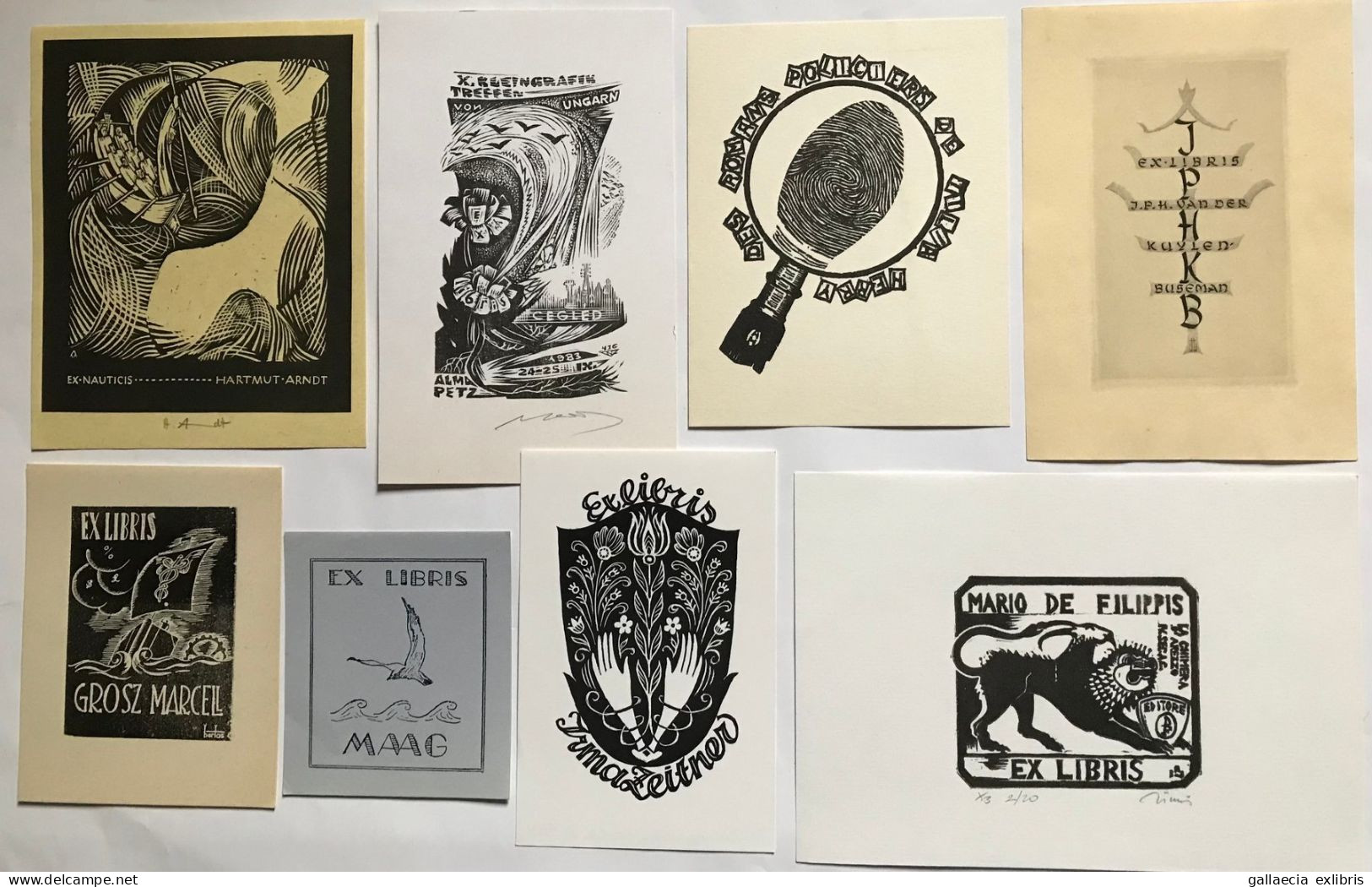 Lot Avec 168 Ex-libris. Lot With 168 Exlibris And Bookplates - Ex Libris