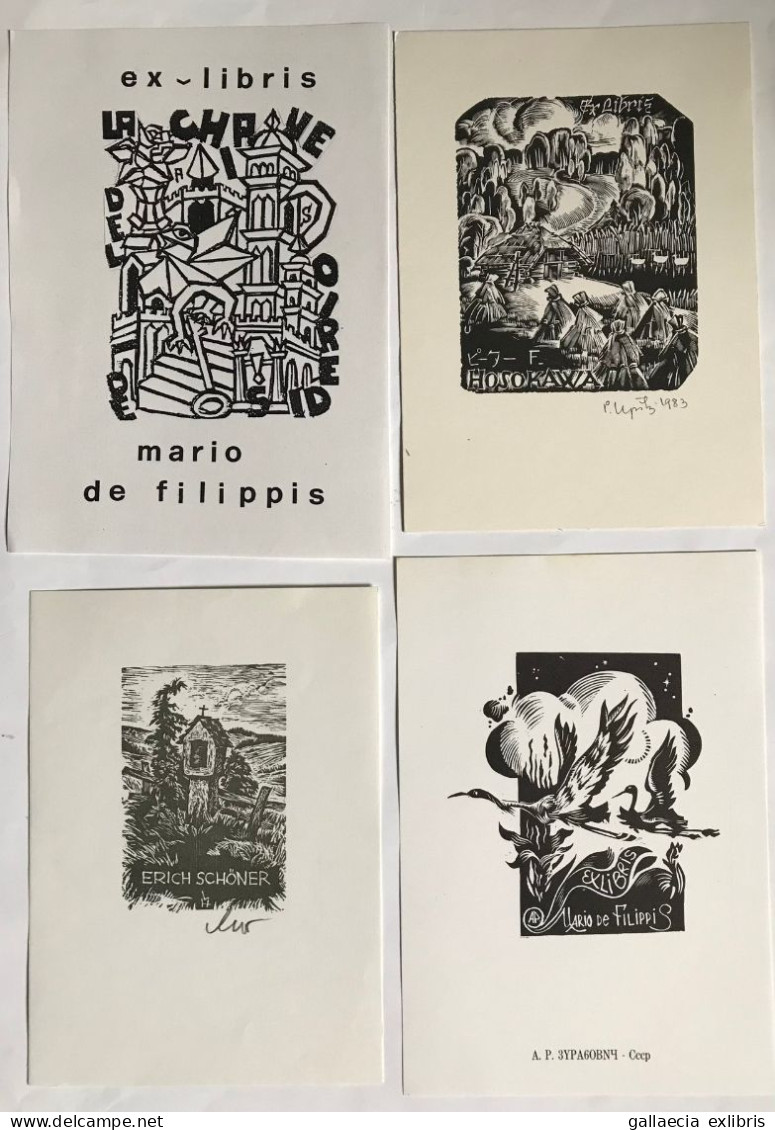 Lot Avec 168 Ex-libris. Lot With 168 Exlibris And Bookplates - Bookplates