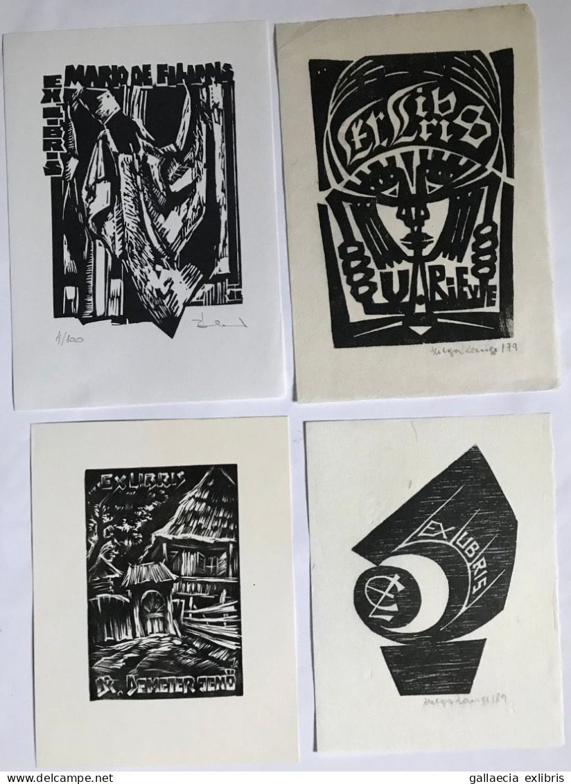 Lot avec 168 ex-libris. Lot with 168 exlibris and bookplates