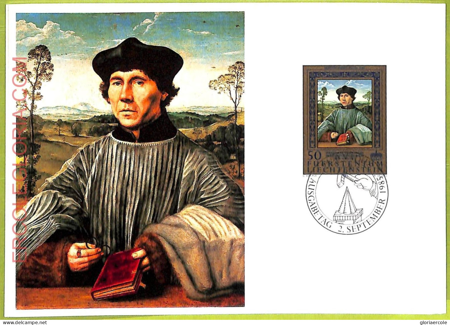 Ad3254 -  Liechtenstein - Postal History - Set Of 3 MAXIMUM CARD -  1985  ART - Andere & Zonder Classificatie