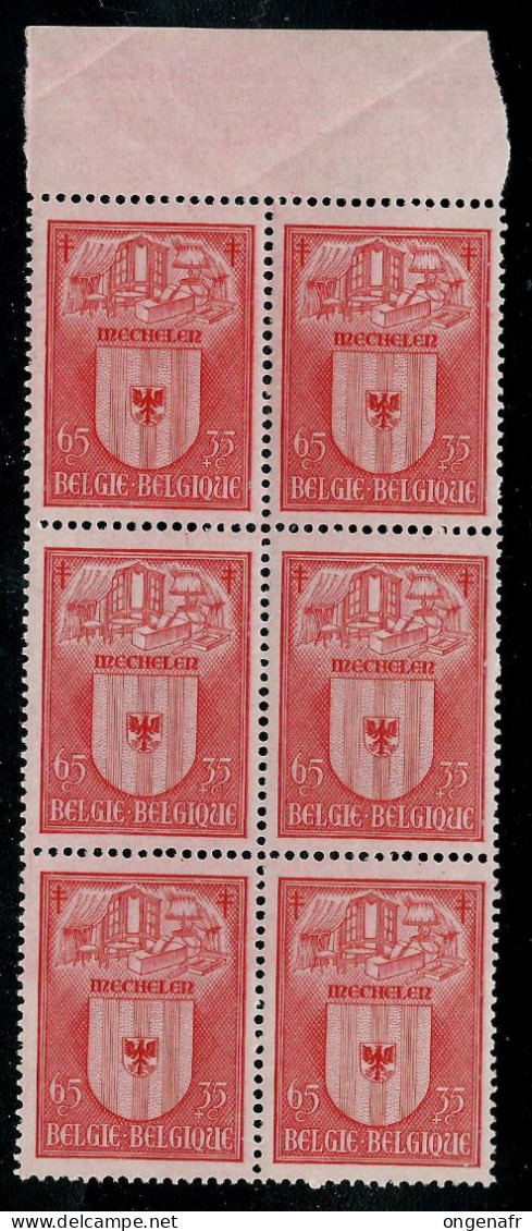Bloc De 6 Bdf Du N° 743 **  -- MECHELEN -- - Unused Stamps