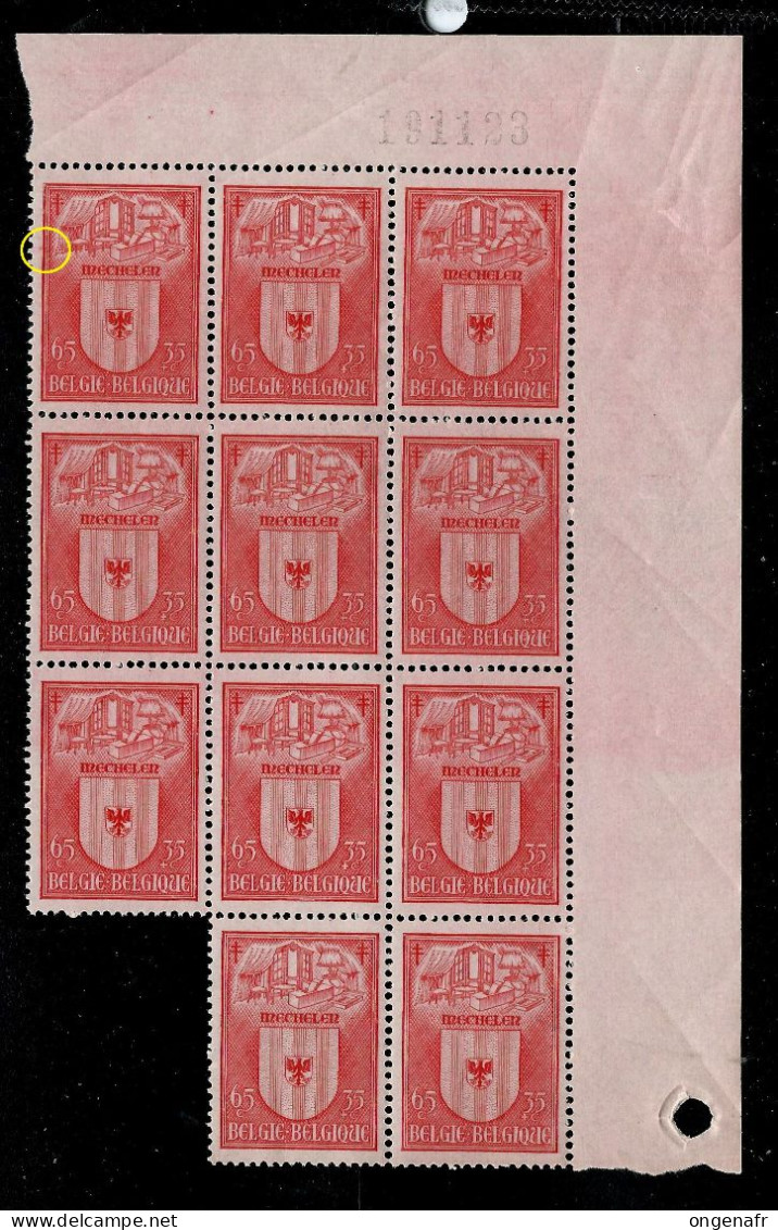 Bloc De 11 Cdf Du N° 743 **+ CU !!  -- MECHELEN  - - Unused Stamps