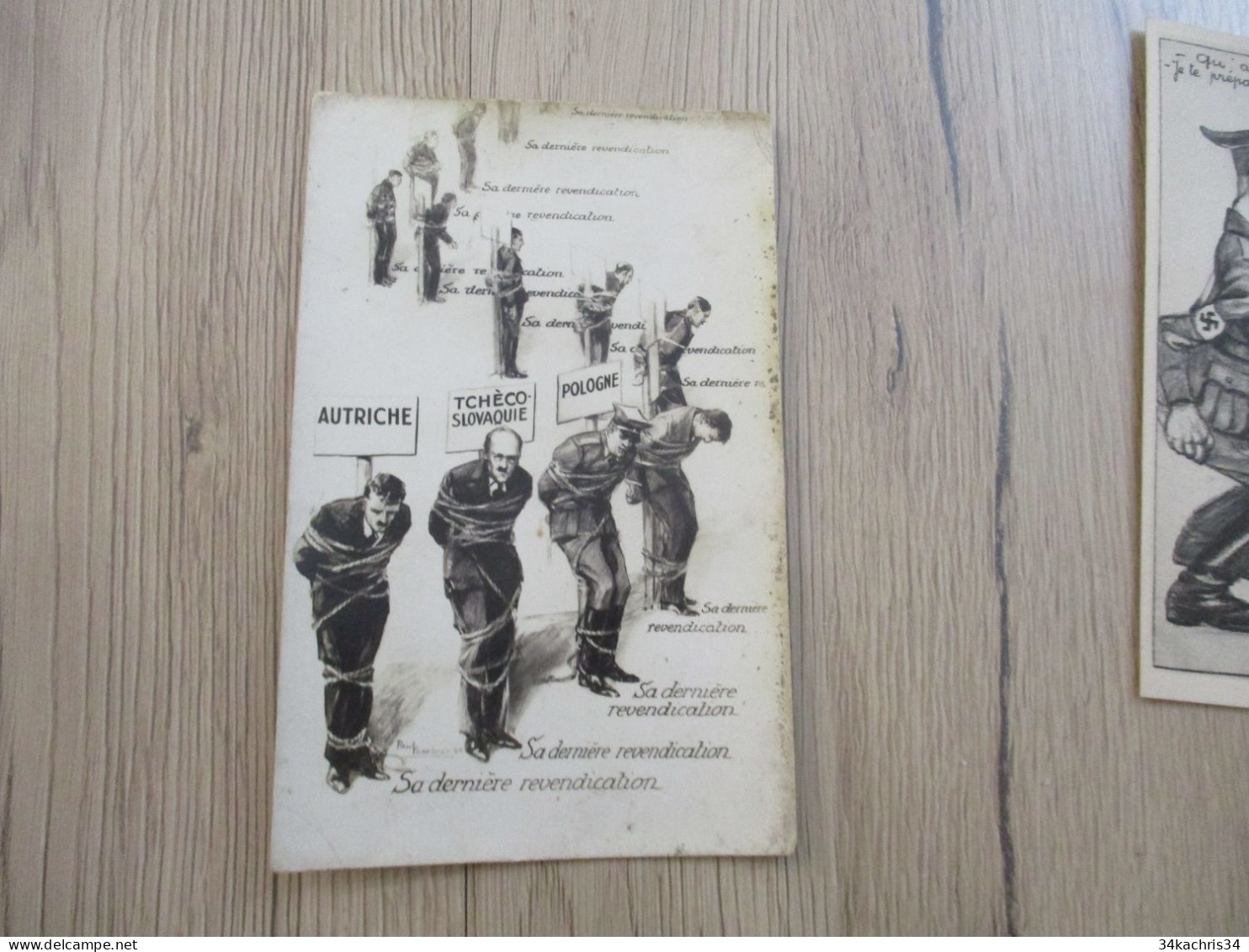 CPA  Militaria Militaire Anti Hitler  Illustrée Sa Dernière Revendication - Oorlog 1939-45