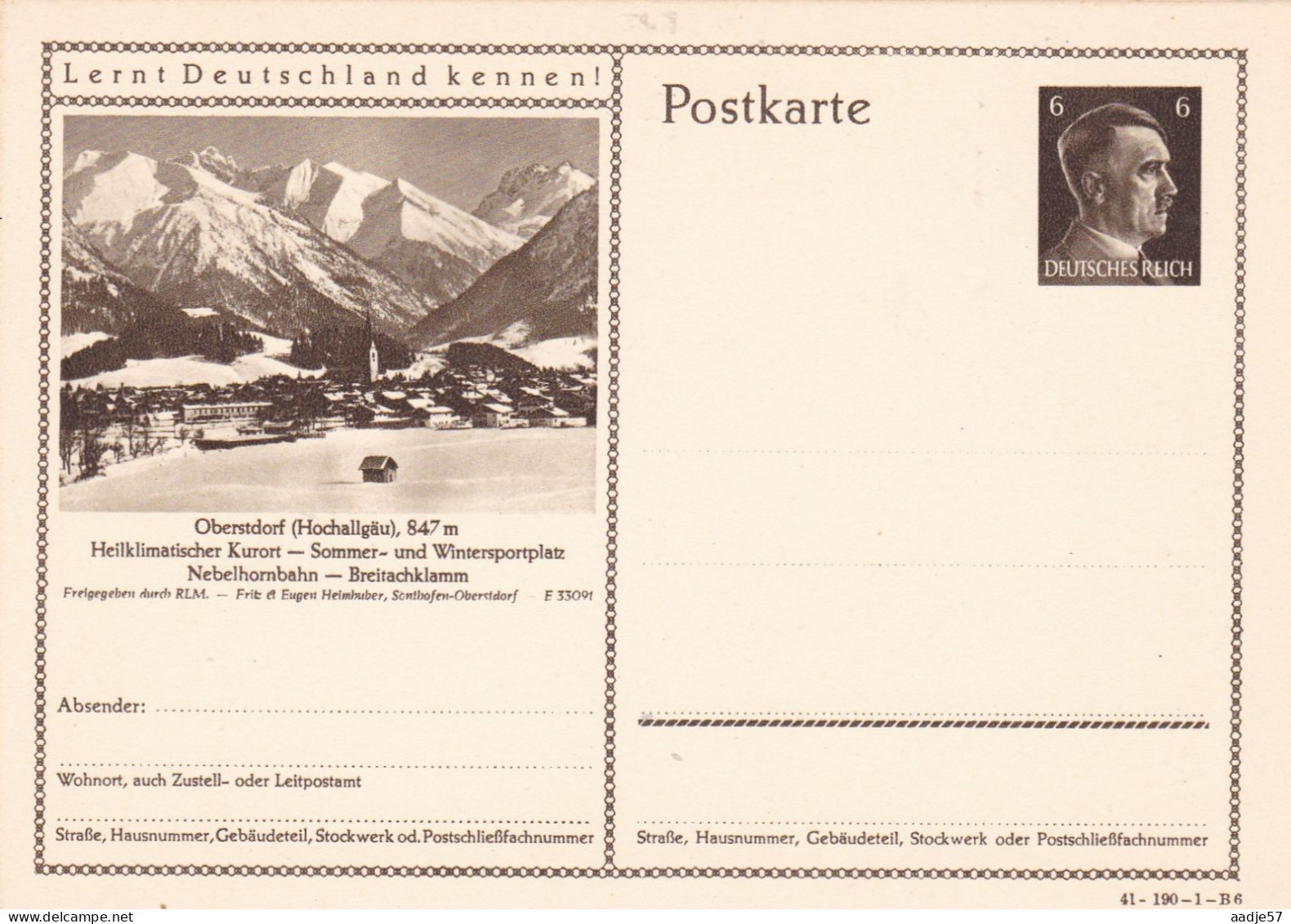 Oberstdorf Nebelhornbahn - Briefkaarten