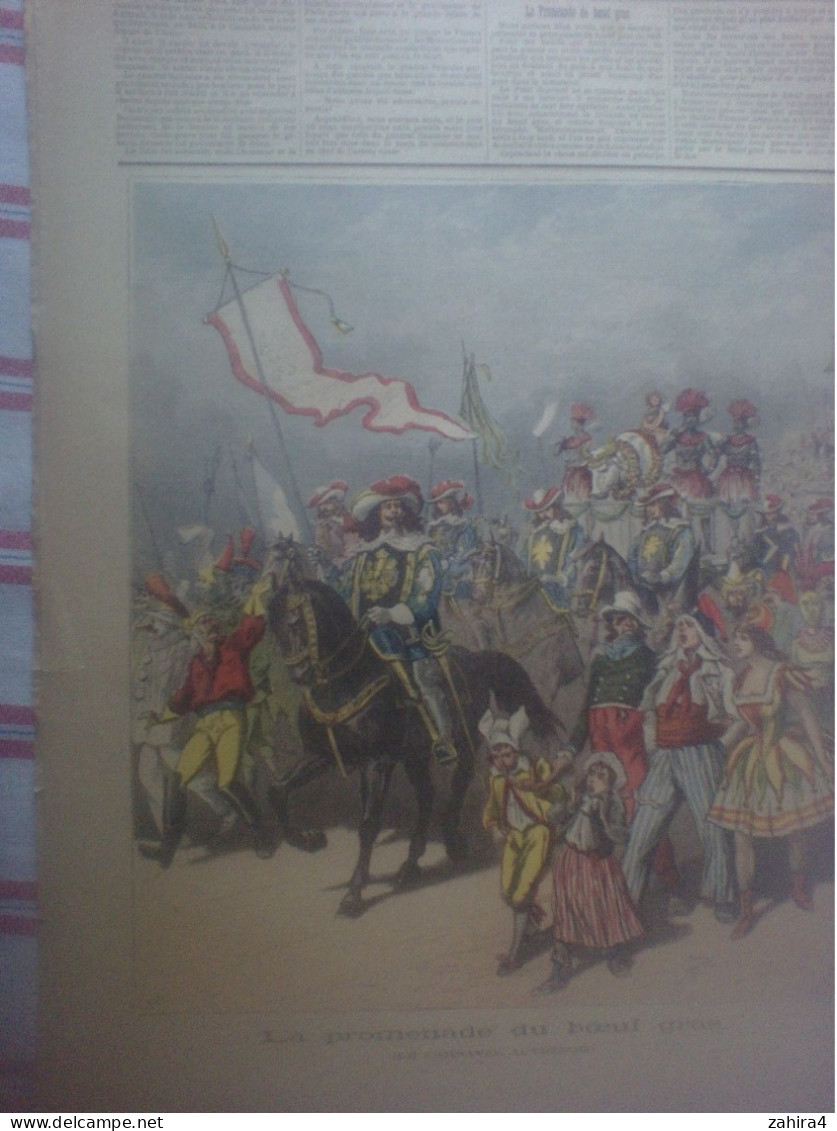 Le Petit Journal N°12 Général Saussier La Promenade Du Boeuf Gras Carnaval D'autrefois Chansonn L'enconbrement Xanrof - Zeitschriften - Vor 1900