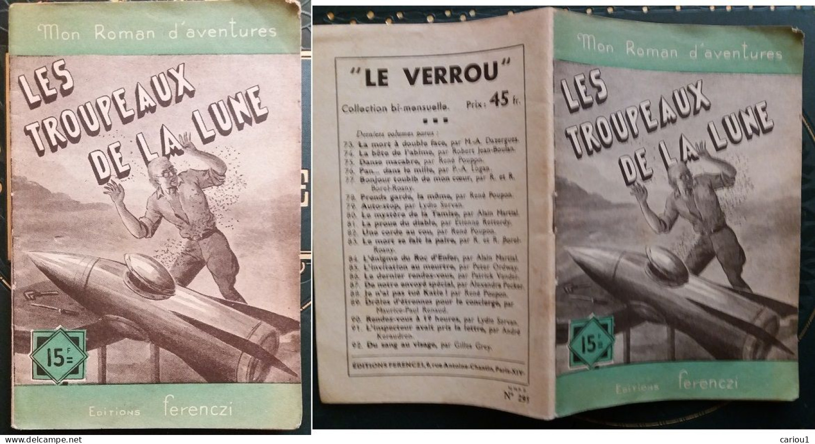 C1  Leopold MASSIERA Les TROUPEAUX DE LA LUNE Ferenczi 1954 SF Port Inclus France - Sonstige & Ohne Zuordnung