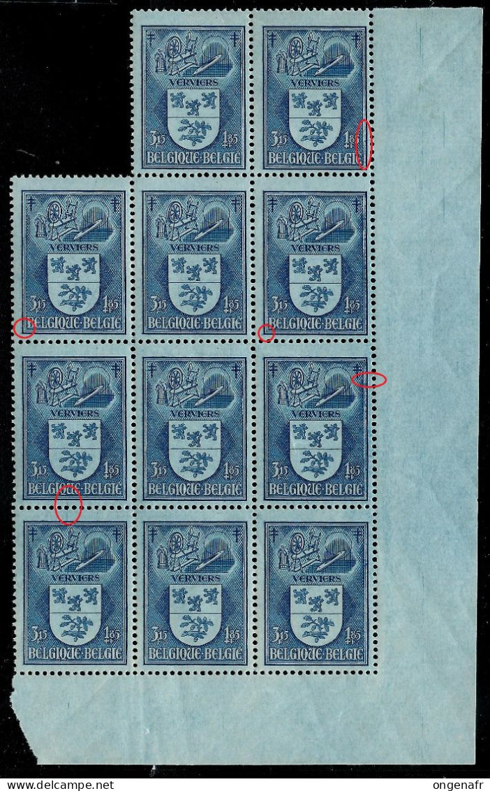 Bloc De 11  Cdf Du N° 746 ( VERVIERS  )  **  + CU !! - Unused Stamps