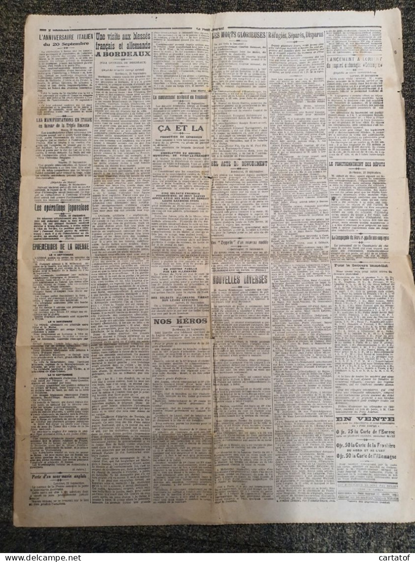 LE PETIT JOURNAL 22 Septembre 1914 - Le Petit Journal