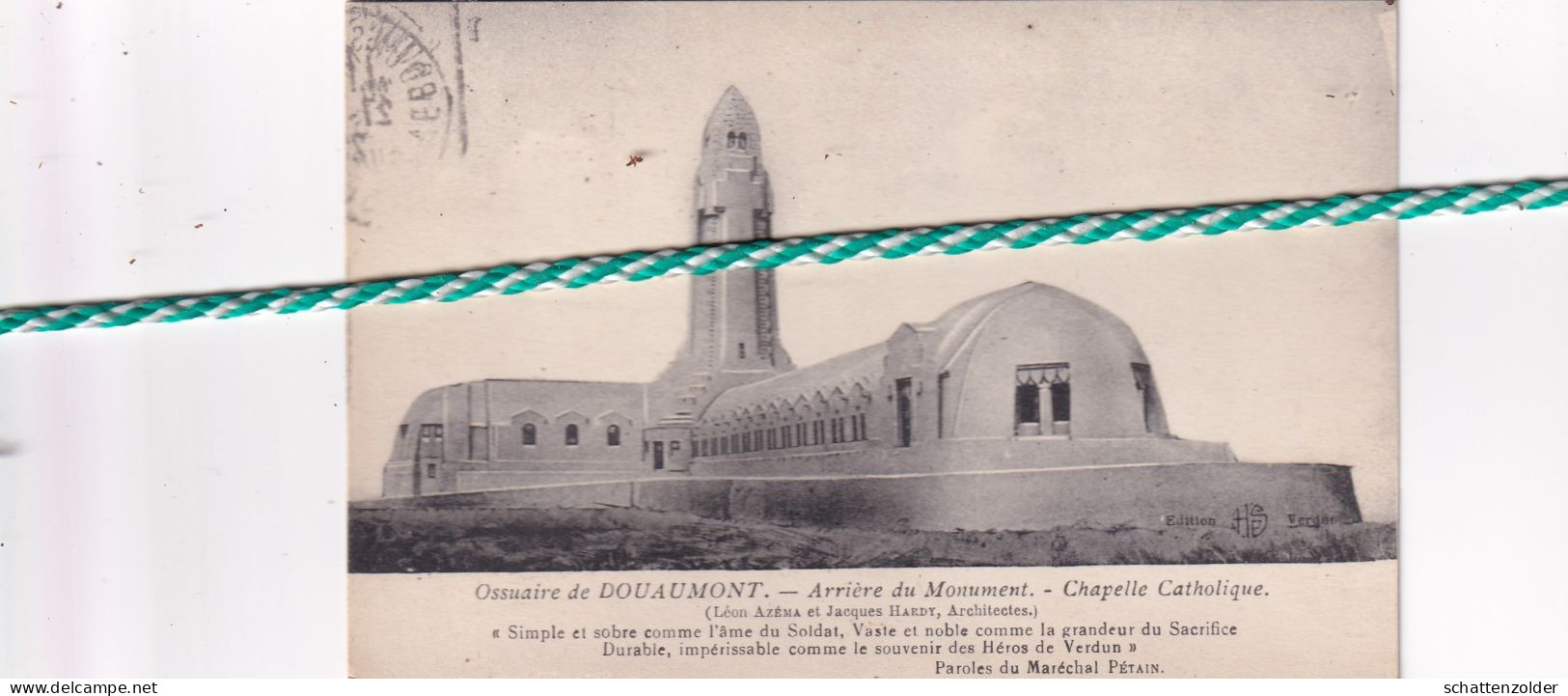Ossuaire De Douaumont, Arrière Du Monument, Chapelle Catholique - Douaumont