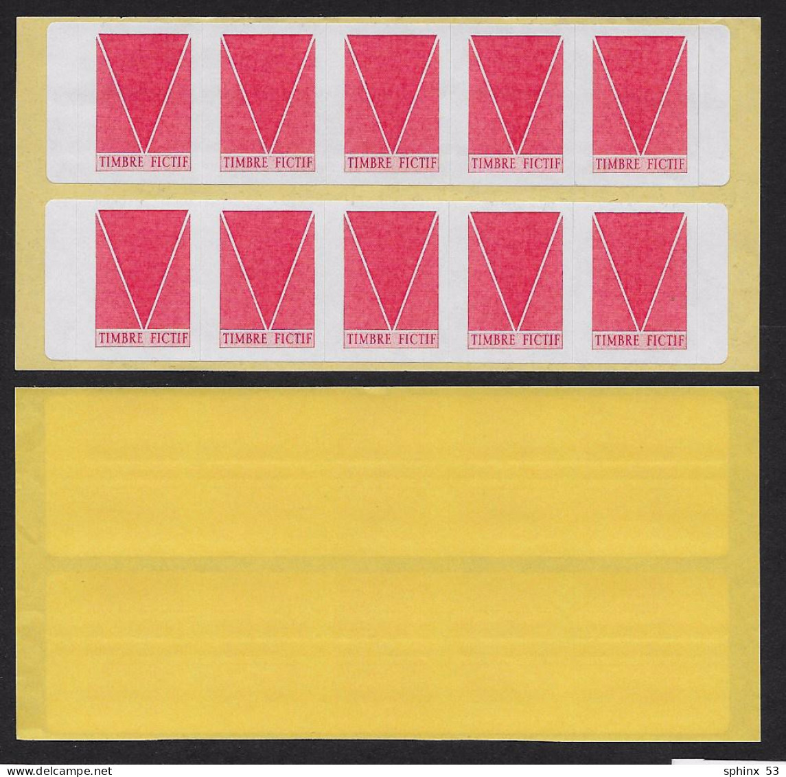 Carnet TF 1C B (voir Remarque) - Proofs, Unissued, Experimental Vignettes