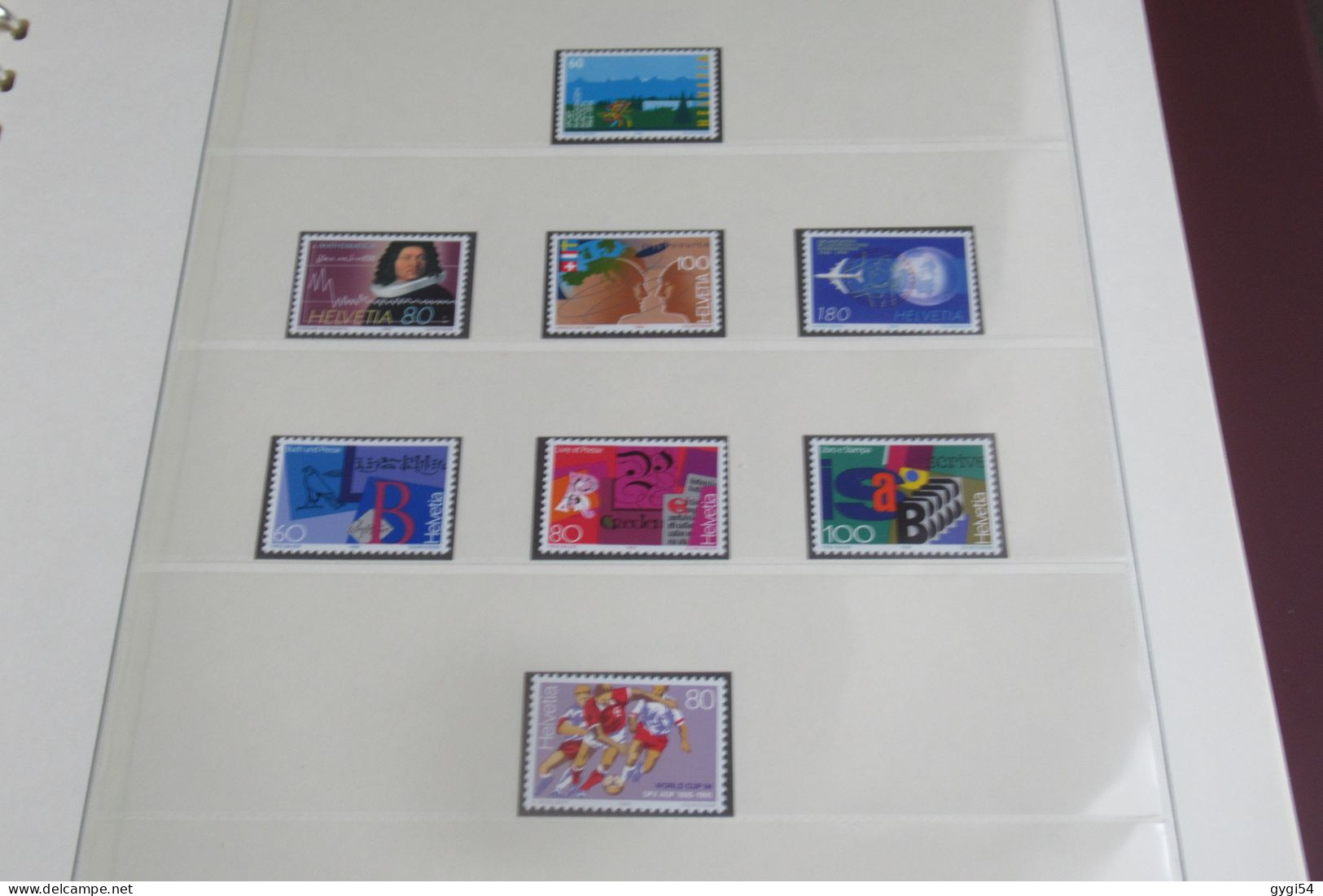 SUISSE 1985   à  1995  dans superbe   Album LINDNER   complet ** MNH