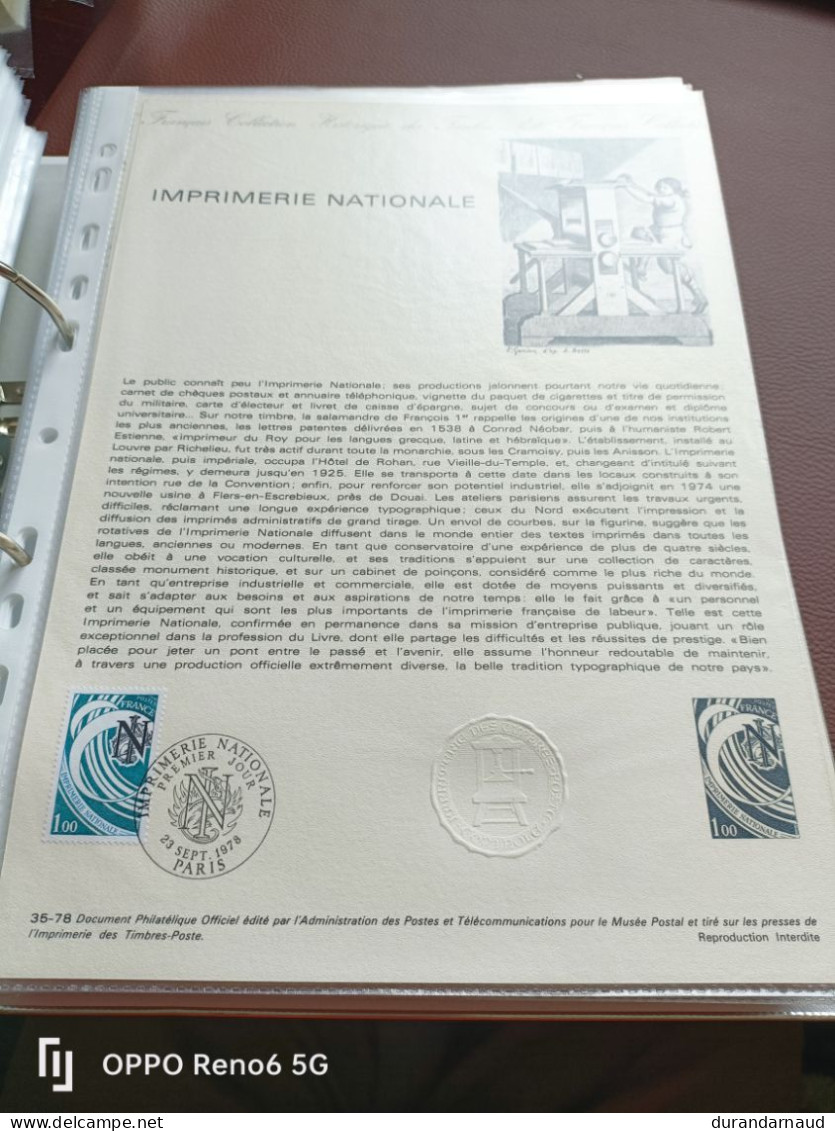 Document Philatelique IMPRIMANTE NATIONALE 35/1978 - Postdokumente