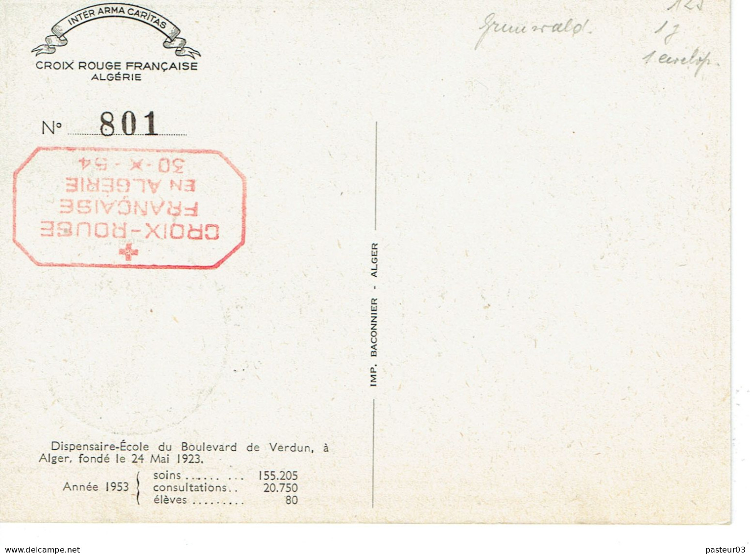 N° 316 Et N° 316 Croix Rouge Premier Jour Alger 30 Octobre 1954 Sur Deux Cartes Postales - Lettres & Documents
