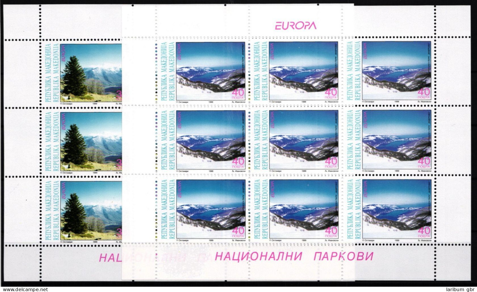 Makedonien Kleinbögen 162-163 Postfrisch CEPT 1999 #HR245 - Sonstige & Ohne Zuordnung