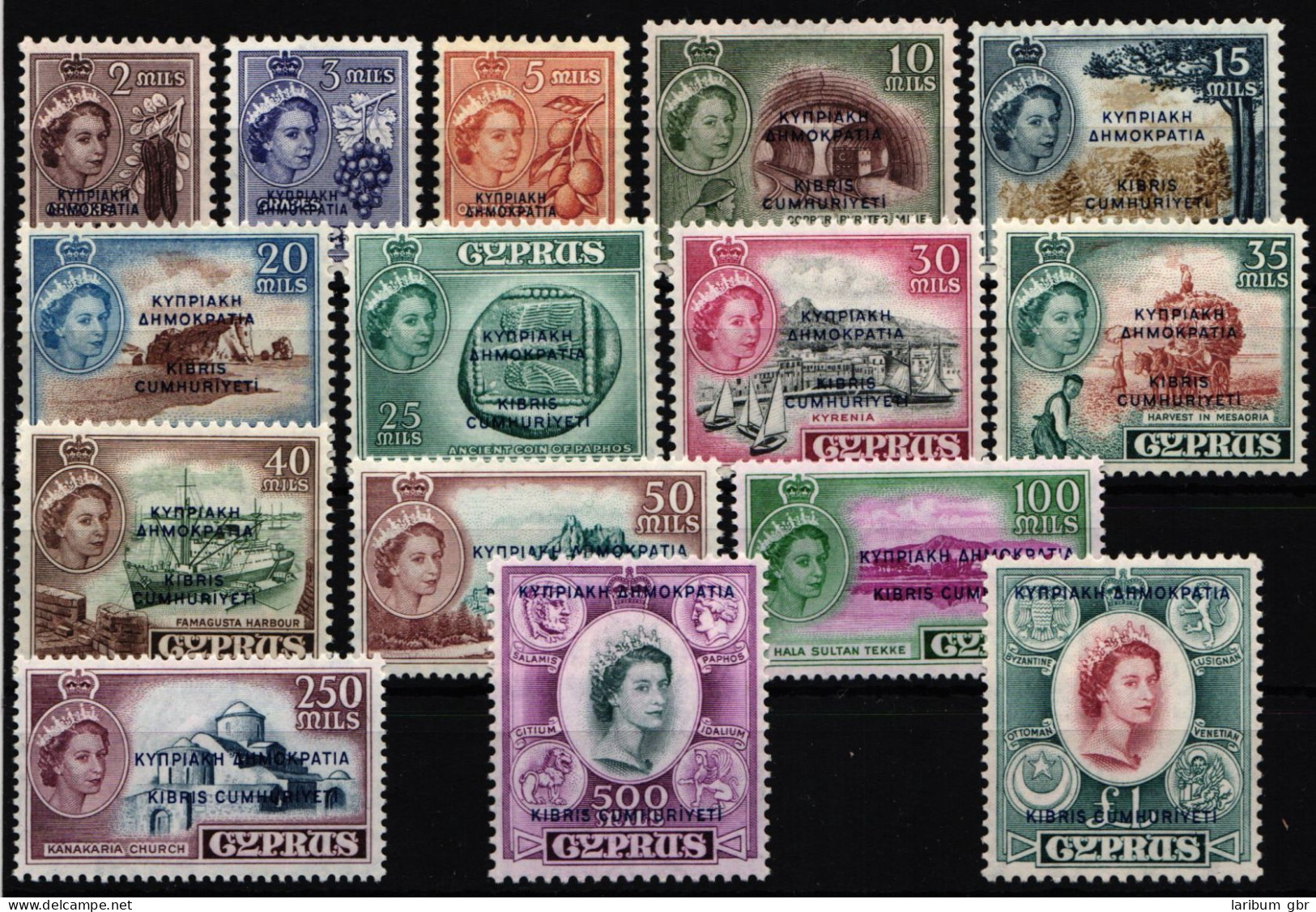 Zypern 179-193 Postfrisch #NG161 - Used Stamps