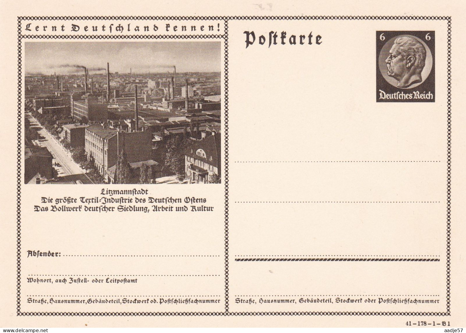 Litzmannstadt, Bollwerk Deutscher Siedlung, Arbeit Und Kultur Strassebahn - Postcards