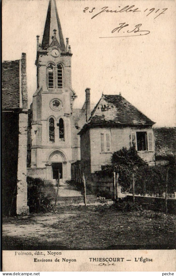 N°1424  W -cpa Thiescourt -l'église- - Autres & Non Classés