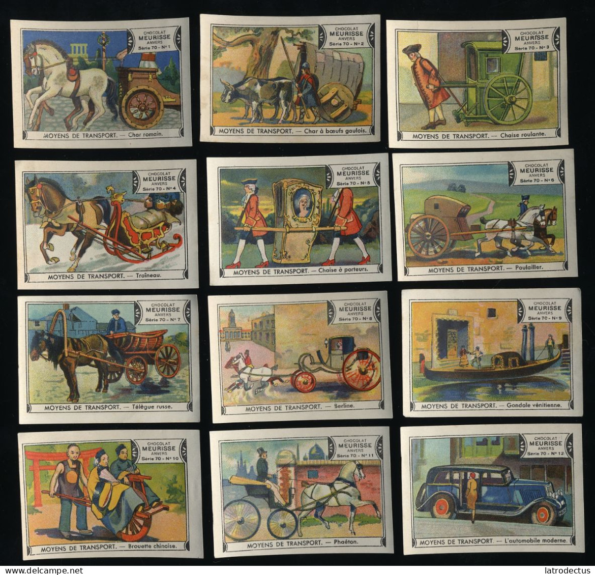 Meurisse - Ca 1930 - 70 - Moyens De Transport, Means Of Transport - Full Serie - Sonstige & Ohne Zuordnung