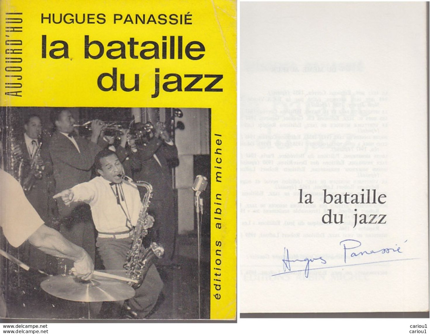 C1  Hugues PANASSIE La BATAILLE DU JAZZ 1965 Envoi DEDICACE Signed AUTOGRAPHE Port Inclus France - Musica