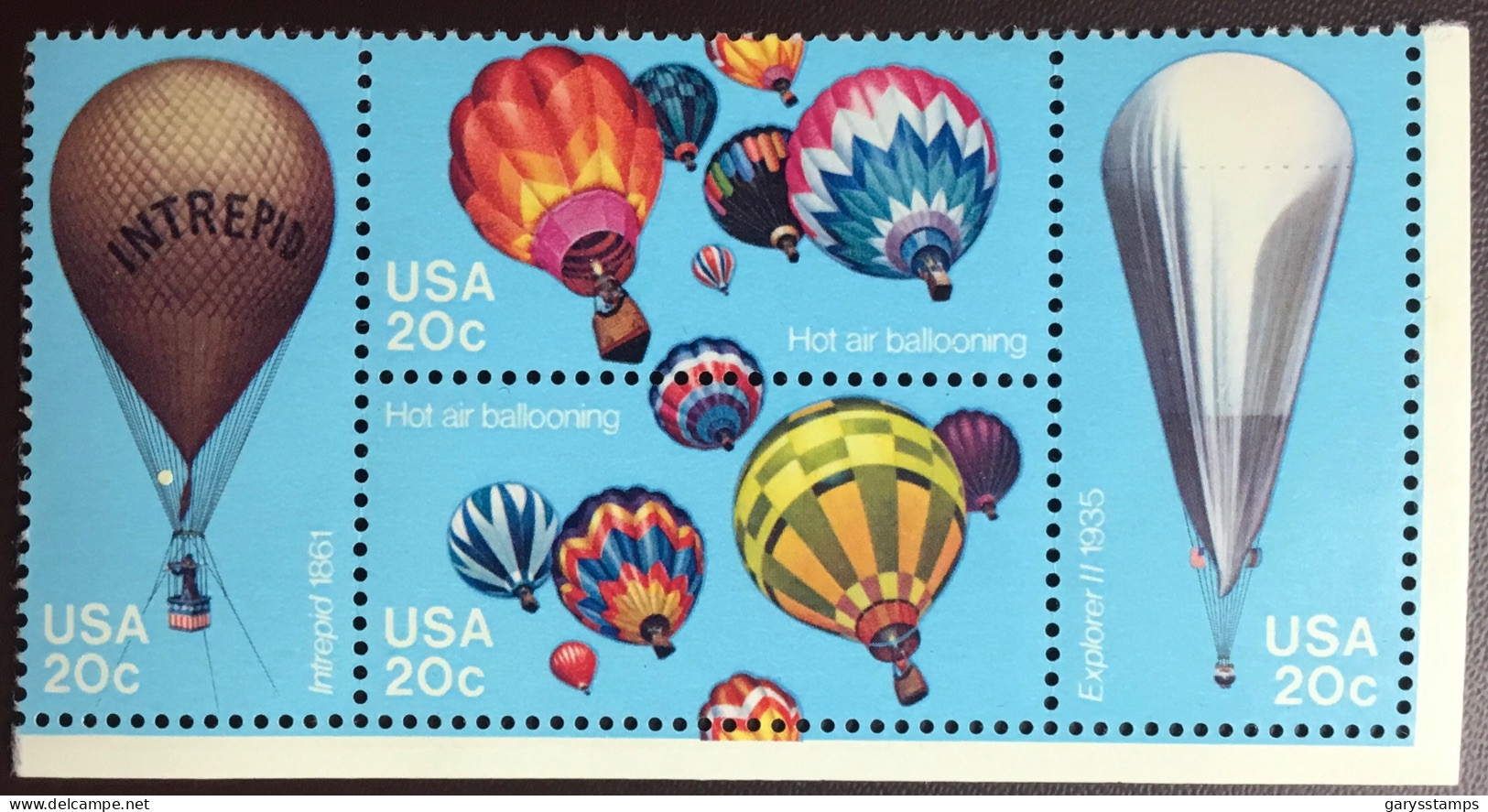 United States USA 1983 Manned Flight Balloons MNH - Ungebraucht