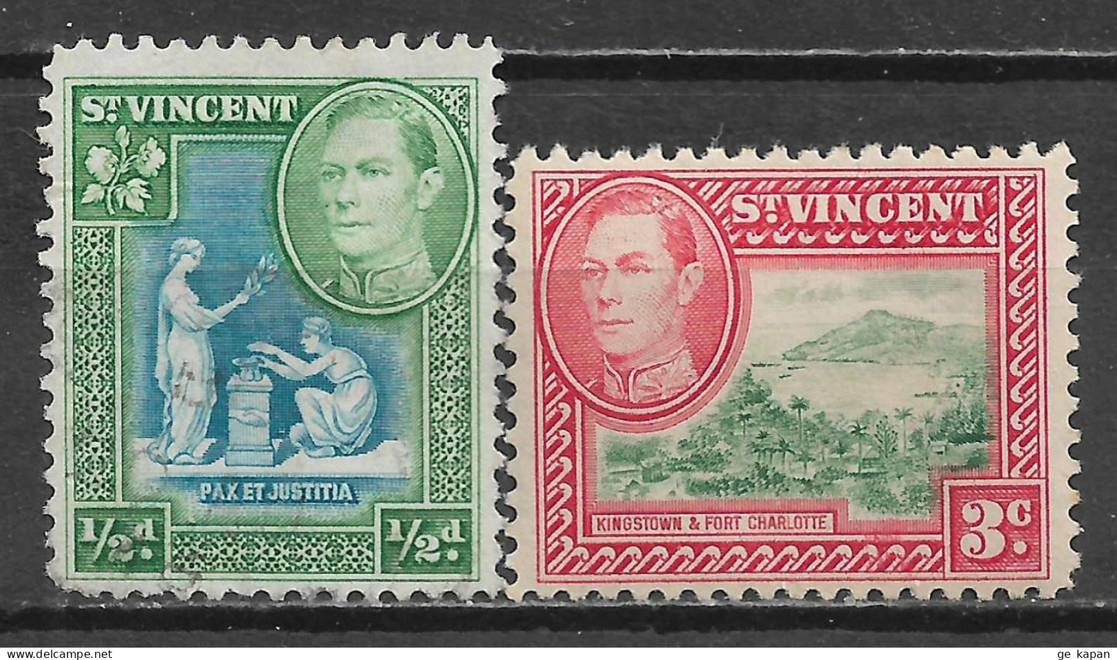 1938,1949 ST.VINCENT Set Of 2 USED/MLH STAMPS (Michel # 119,141) - St.Vincent (...-1979)