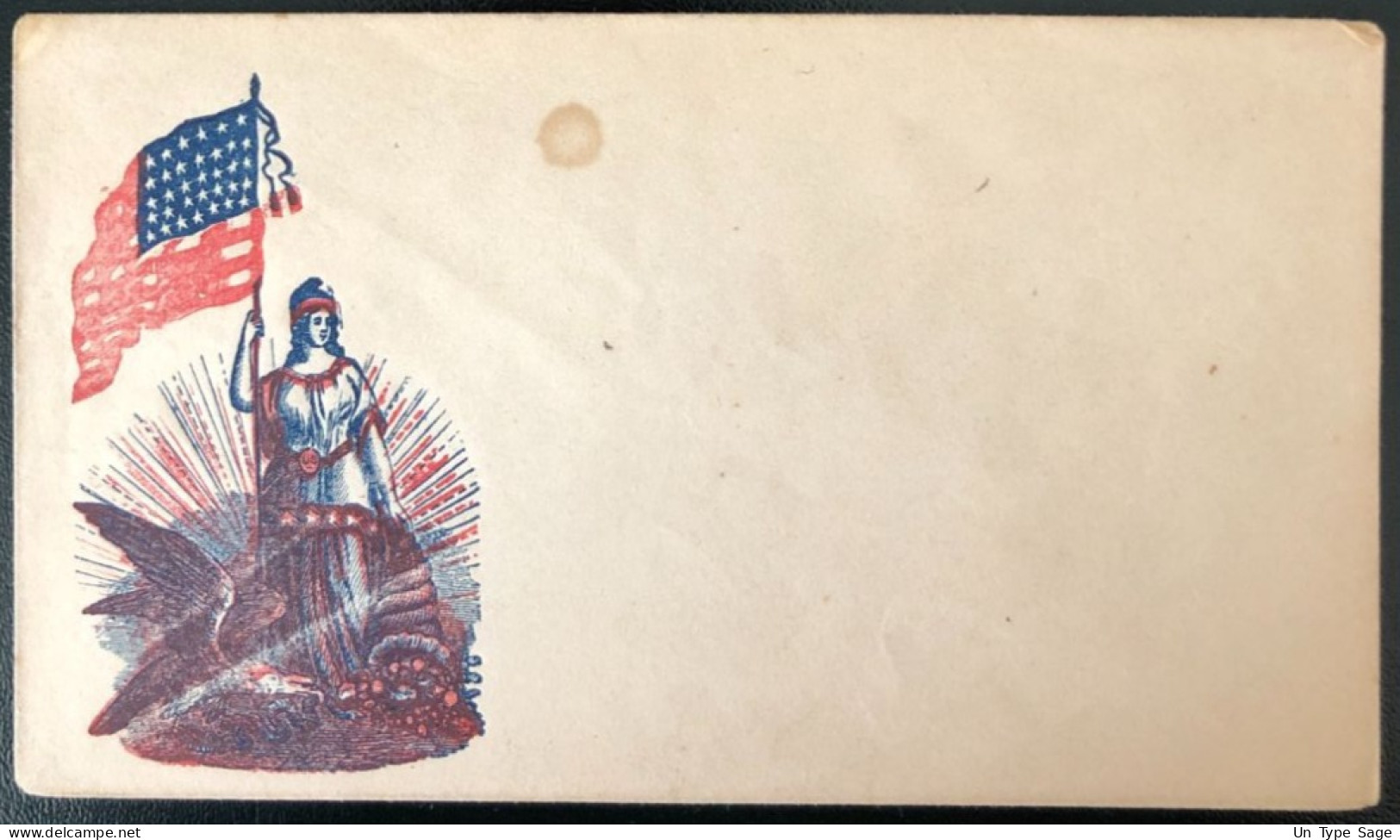 U.S.A, Civil War, Patriotic Cover - "(flag)" - Unused - (C435) - Postal History