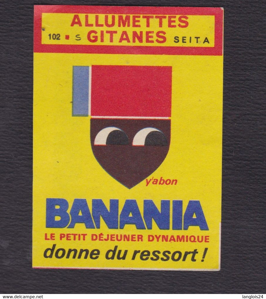 Ancienne étiquette  Allumettes France H23 Banania Type 102 - Zündholzschachteletiketten